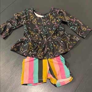 Little Foxies Halloween Skelton Set 2T